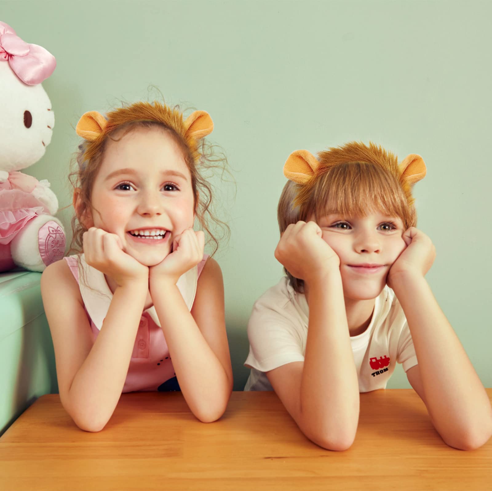 Hyperfun Experience Lion Cow Ears Headband and Tail Set-Funny Lion & Cow Costume - Image 5